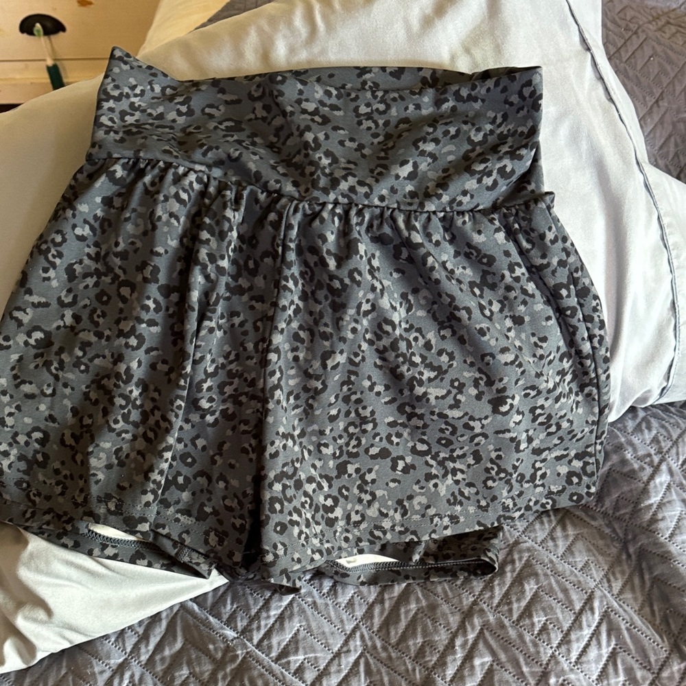 LuLaRoe Gray Leopard Athletic Shorts